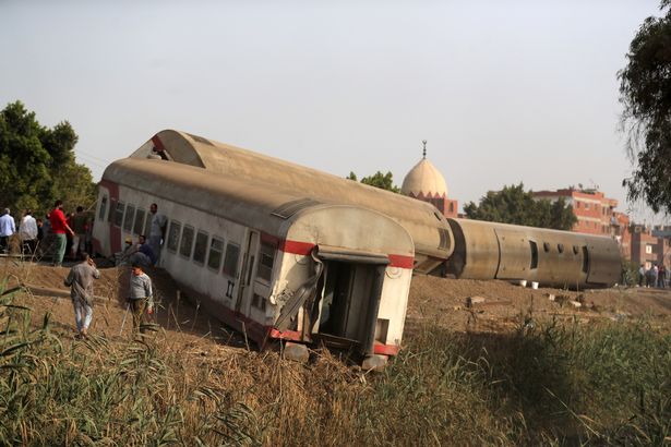 The train was travelling to the Nile Delta city of Mansoura from the Egyptian capital