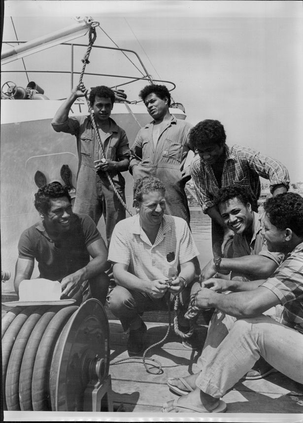 The picture in 1968 captures the scene after Peter hired the boys to work on his boat