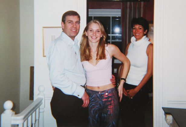 17 year old Virginia Roberts photographed with Prince Andrew in early 2001