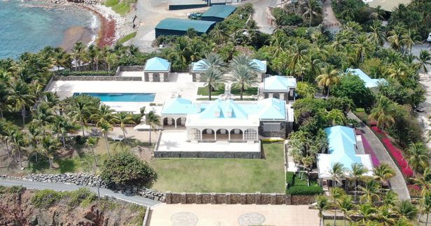 Epstein's estate on the Caribbean island of Little St James