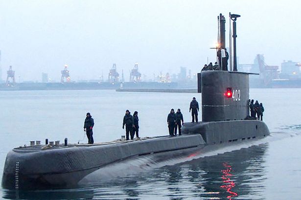 KRI Nanggala 402 docking at the naval base in Surabaya before its disappearance