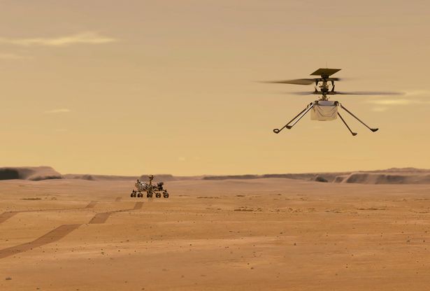 an illustration depicting Mars Helicopter Ingenuity