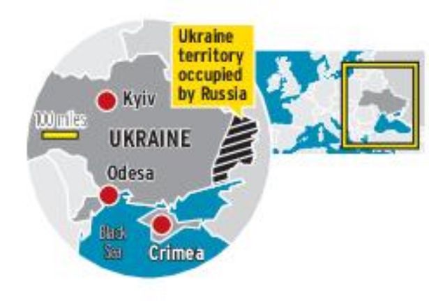 Ukraine territory occupied by Russia