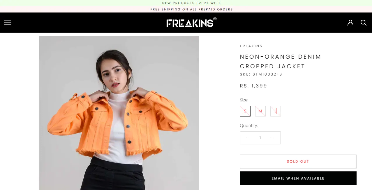 Sunny Leone's neon-orange crop jacket from Freakins(freakins.com)