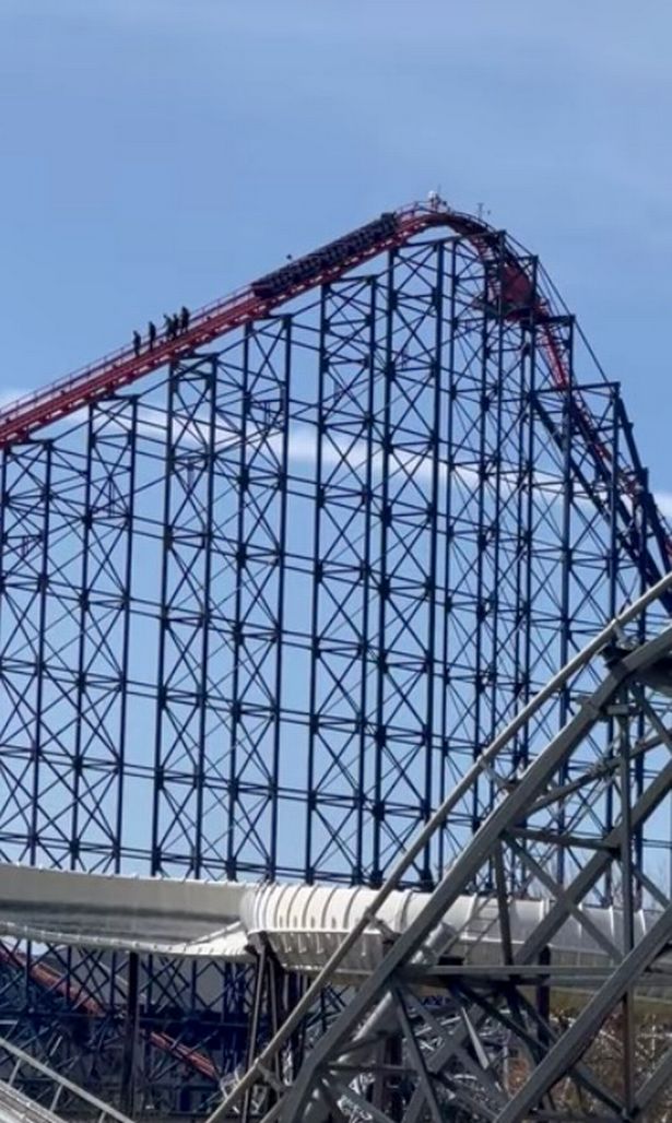 The UK's tallest rollercoaster breaks down at 213ft near the top as terrified riders are forced to climb down