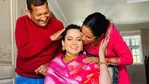 Kangana Ranaut with her father and mother.