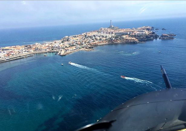 Aerial pictures of the crash scene