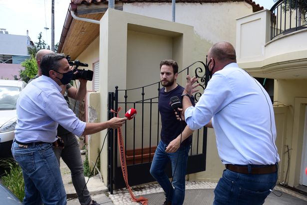 Charalambos Anagnostopoulos visits the house where his wife Caroline Crouch was murdered