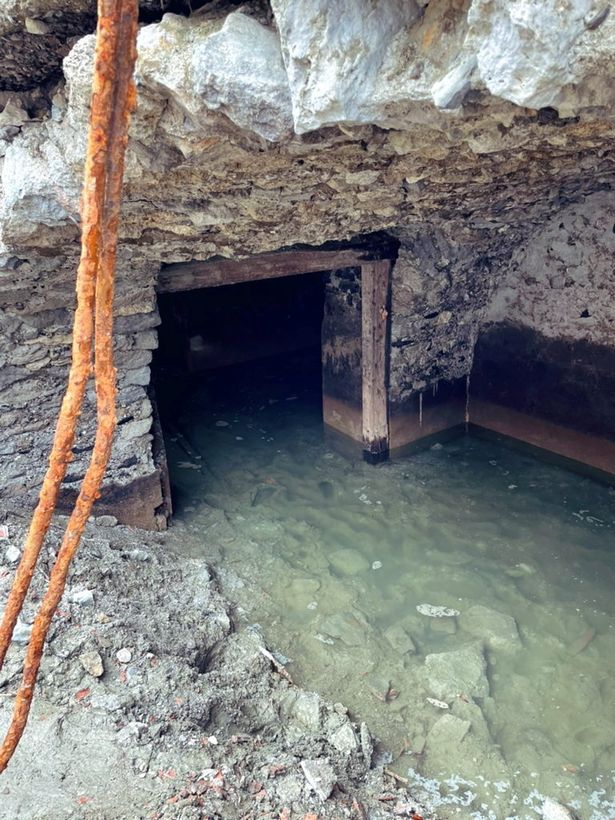 The remains of a tiny village are revealed for the first time since 1950