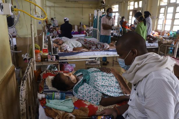 Covid-19 coronavirus patients with Black Fungus, a deadly and rare fungal infection, receive treatments at the NSCB hospital in Jabalpur, on May 20, 2021