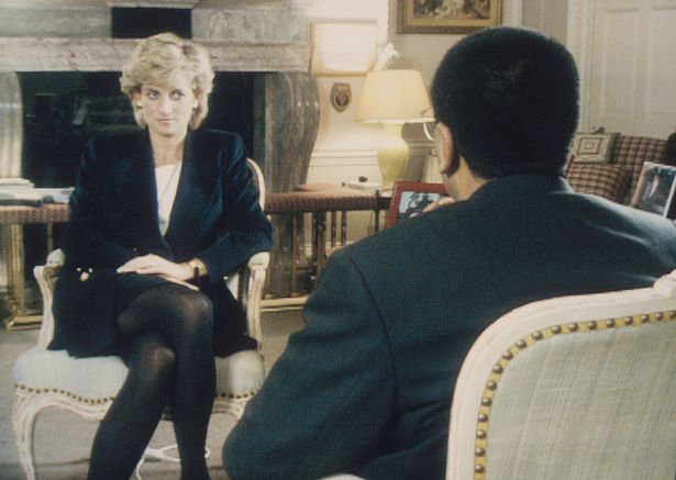 Martin Bashir interviews Princess Diana in Kensington Palace for the television program Panorama