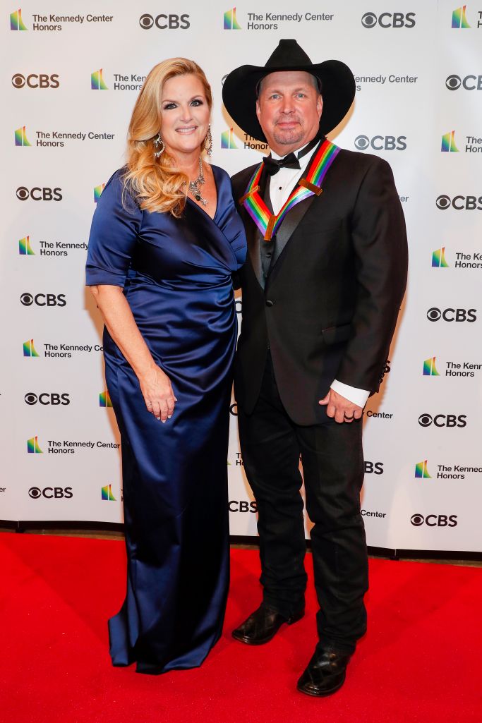 Trisha Yearwood and Garth Brooks attends the 43rd Annual Kennedy Center Honours at The Kennedy Center on May 21, 2021 in Washington, DC.