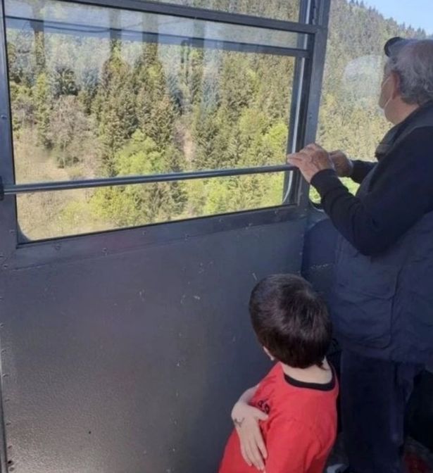 This picture of Eitan in the cable car is believed to have been the final one of him taken before the accident