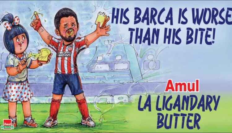 Amul Topical Ad Hilariously Trolls Barcelona As Luis Suarez & Atletico Madrid Win La Liga 2020-21, Says ‘His Barca is Worse Than his Bite’