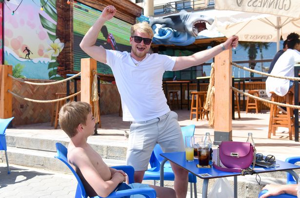 British tourists in Benidorm