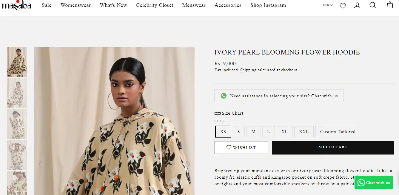 Masaba Gupta's ivory pearl blooming flower hoodie from House of Masaba(houseofmasaba.com)