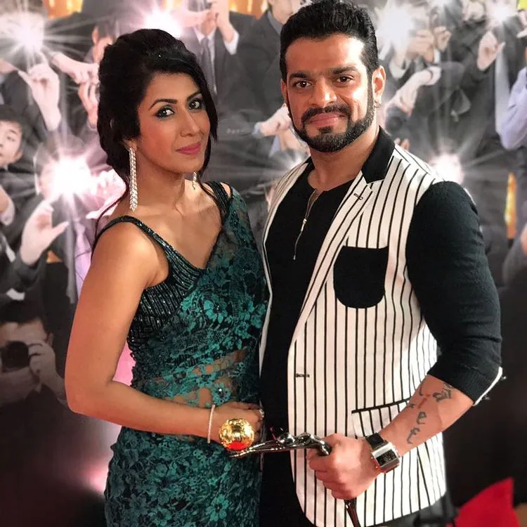 Actor Karan Patel with wife Ankita