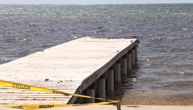 A pier in Belize where local police chief Henry Jemmott was shot dead