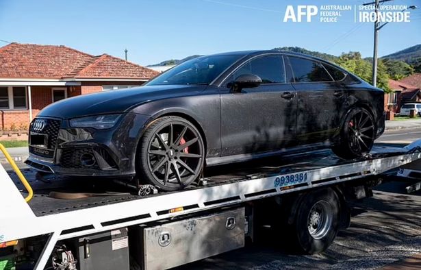 A luxury Audi sedan seized