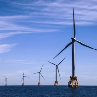 An offshore wind farm near Block Island, Rhode Island, in May 2017. BP PLC announced last month that it’s looking to fill 100 offshore-wind jobs in the U.K. and the U.S., a figure that could double by the end of the year. | CHANG W. LEE / THE NEW YORK TIMES