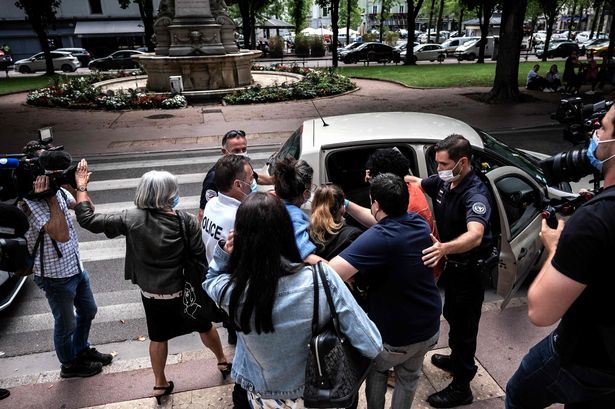 Valerie Bacot leaves the Chalon-sur-Saone Courthouse