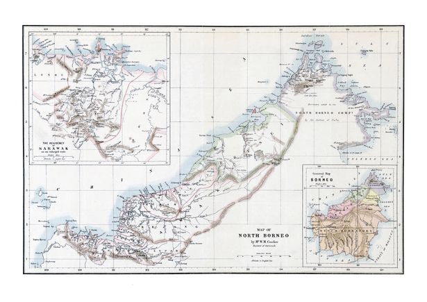 An 1881 map of Borneo