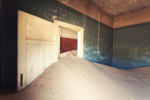 When residents abandoned their homes to seek fortune elsewhere, the hallways were swallowed up by the sand