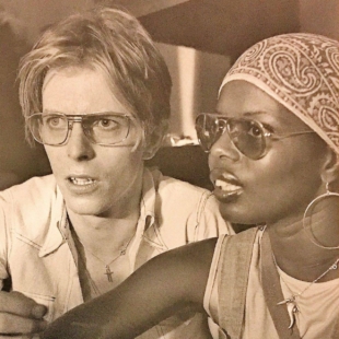 Ash Hudson's mother, Ola (right), worked with many music icons including David Bowie, pictured with her here.