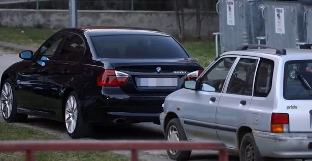 The car in which the boy was locked in Knin, Croati