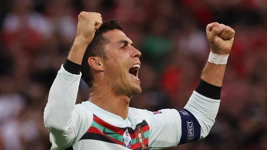 Soccer Football - Euro 2020 - Group F - Hungary v Portugal - Puskas Arena, Budapest, Hungary - June 15, 2021 Portugal's Cristiano Ronaldo celebrates after the match Pool via REUTERS/Bernadett Szabo(Pool via REUTERS)
