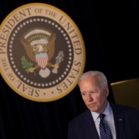 U.S. President Joe Biden departs after speaking at the Eisenhower Executive Office Building in Washington on Wednesday.  | REUTERS