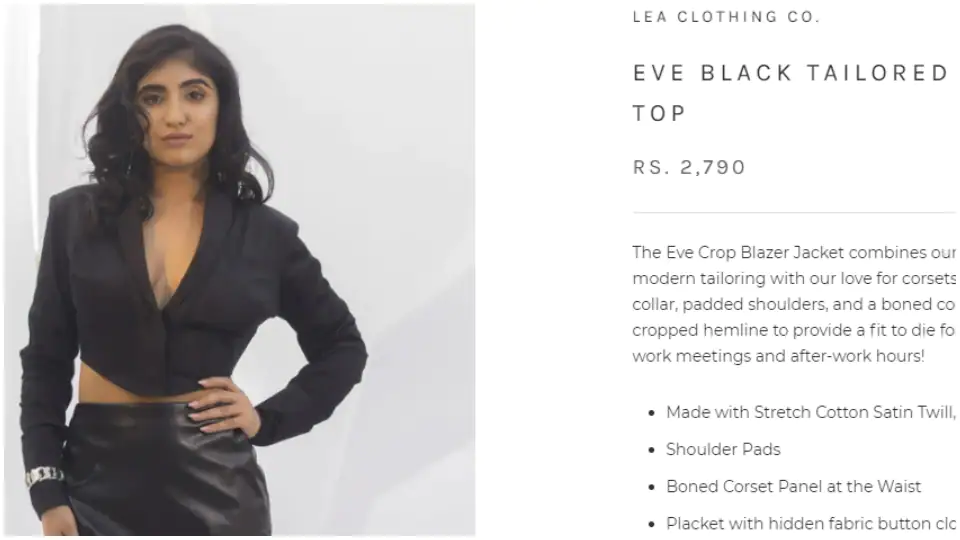 The Eve black tailored blazer top.(leaclothingco.com)