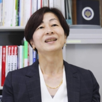 Japanese Olympic Committee board member Kaori Yamaguchi speaks during an interview in May.  | KYODO