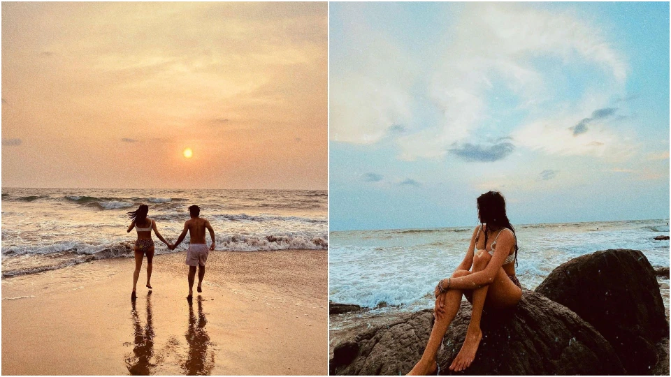 Janhvi Kapoor enjoys at the beach.