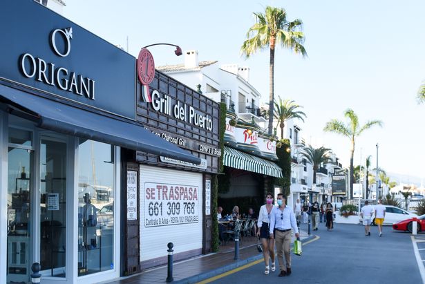 The Puerto Banus's Marina in Marbella, almost empty of tourists