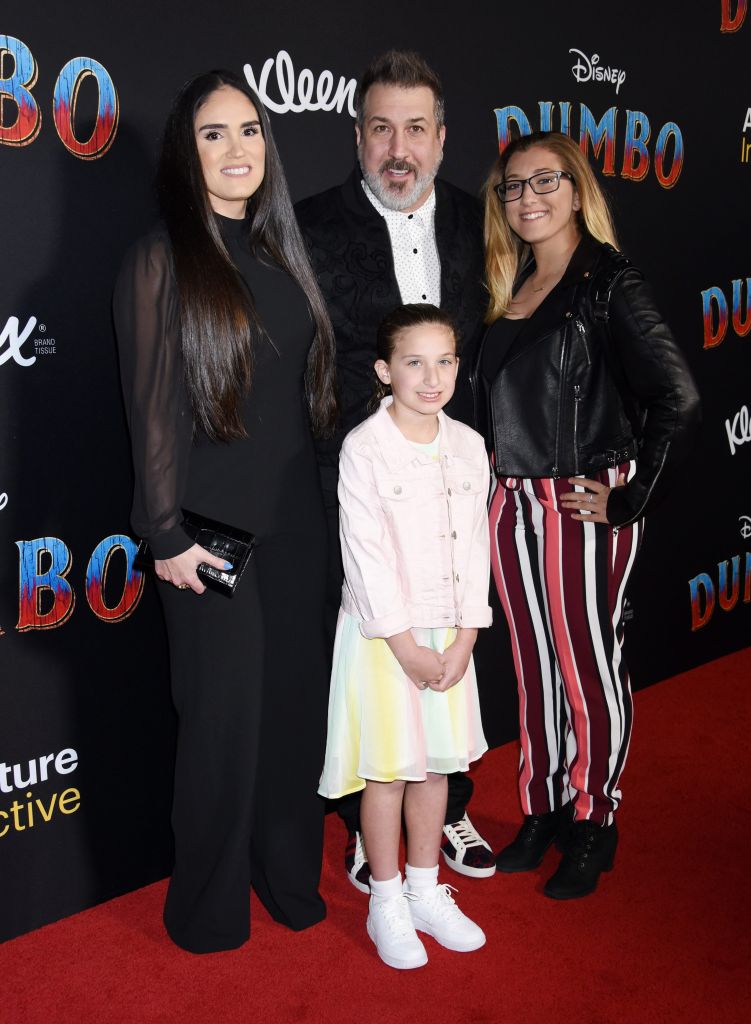 Joey Fatone, Izabel Araujo, Briahna Fatone and Kloey Fatone. Photo: CPImages