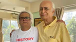 Hansal Mehta with his father.