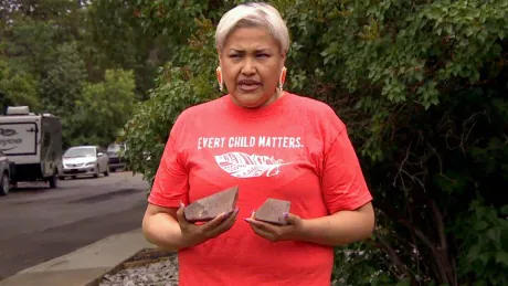 Why this survivor keeps a brick from her former residential school