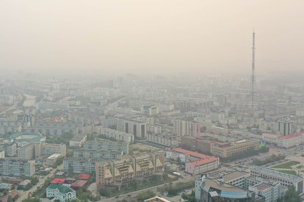 Yakutsk in Siberia shrouded in smoke from local forest fires