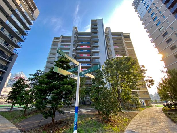 The Team GB headquarters in the Olympic Village, which is battling a virus outbreak