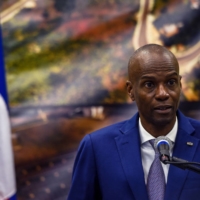 President of Haiti Jovenel Moise speaks at a new conference in Port-au-Prince in January 2020. | AFP-JIJI