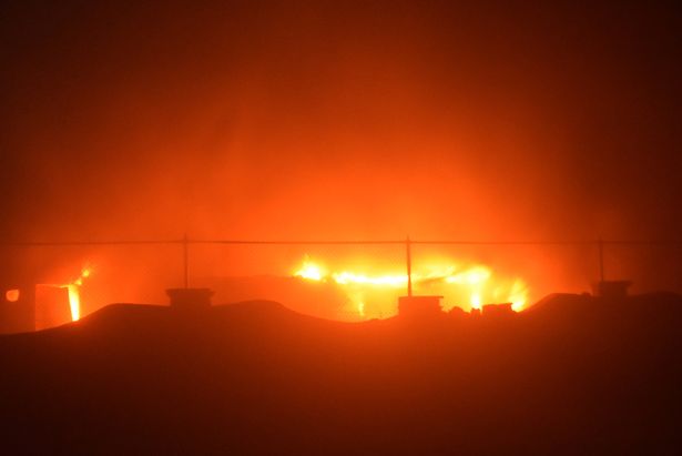 Smoke rises after fire broke in a hospital