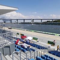 Organizers rescheduled Tuesday's Olympic rowing events due an approaching tropical storm.  | KYODO