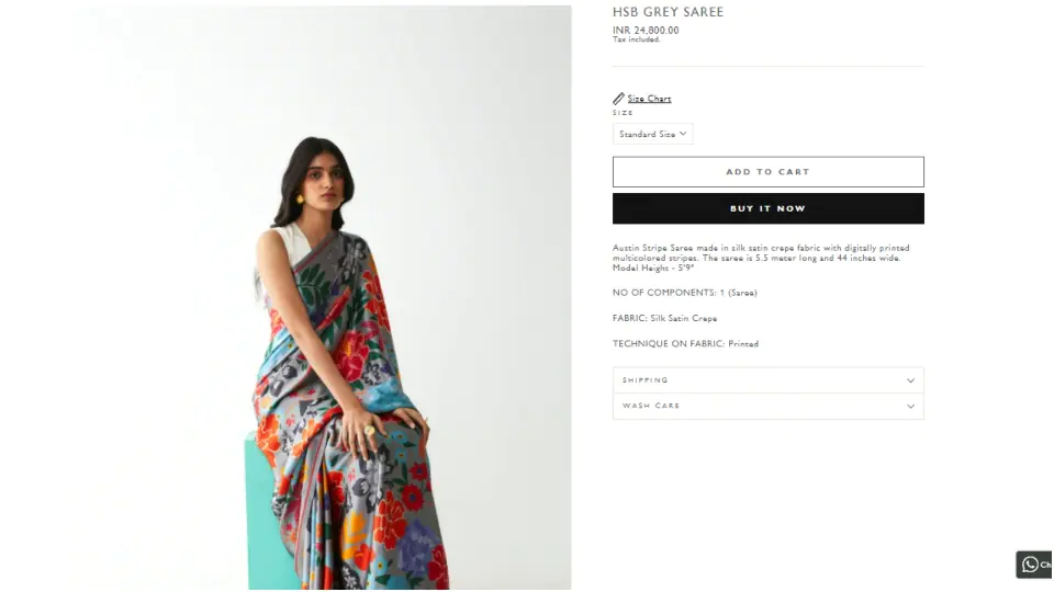 The grey printed saree.(kshitijjalori.com)