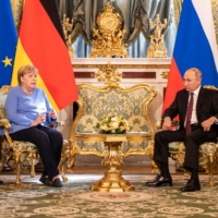 Russian President Vladimir Putin receives German Chancellor Angela Merkel at the Kremlin on August 20, 2021.  | REUTERS