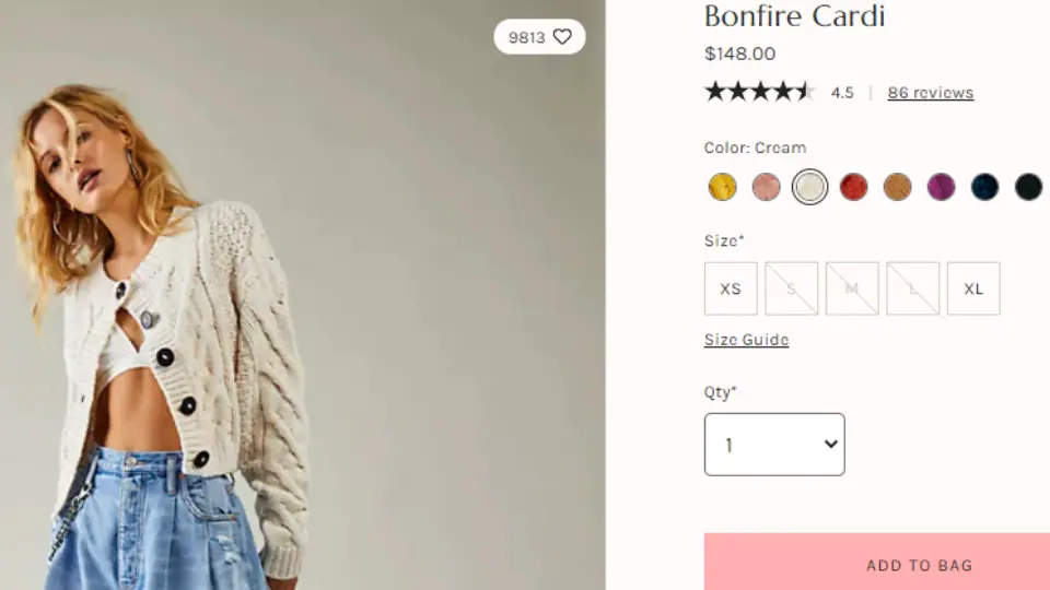 Anushka Sharma's Bonfire Cardi(freepeople.com)