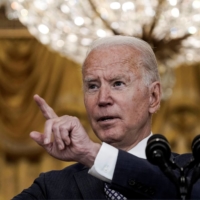 U.S. President Joe Biden delivers remarks on evacuation efforts and the ongoing situation in Afghanistan during a speech at the White House in Washington on Friday. | REUTERS