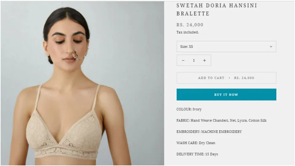 The Swetah Doria Hansini Bralette(torani.in)