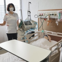 A room at Joto Hospital for COVID-19 patients in Tokyo was shown to the media on Wednesday. | KYODO