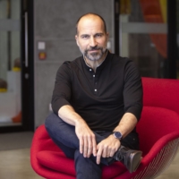 Uber CEO Dara Khosrowshahi says the company has prioritized cars for its green ambitions. | BLOOMBERG